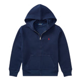 Ralph Lauren Felpa tinta unita con Zip E Cappuccio Blu per Bambino 323547626001 BLU RALPH LAUREN 