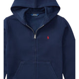 Ralph Lauren Felpa tinta unita con Zip E Cappuccio Blu per Bambino 323547626001 BLU RALPH LAUREN 