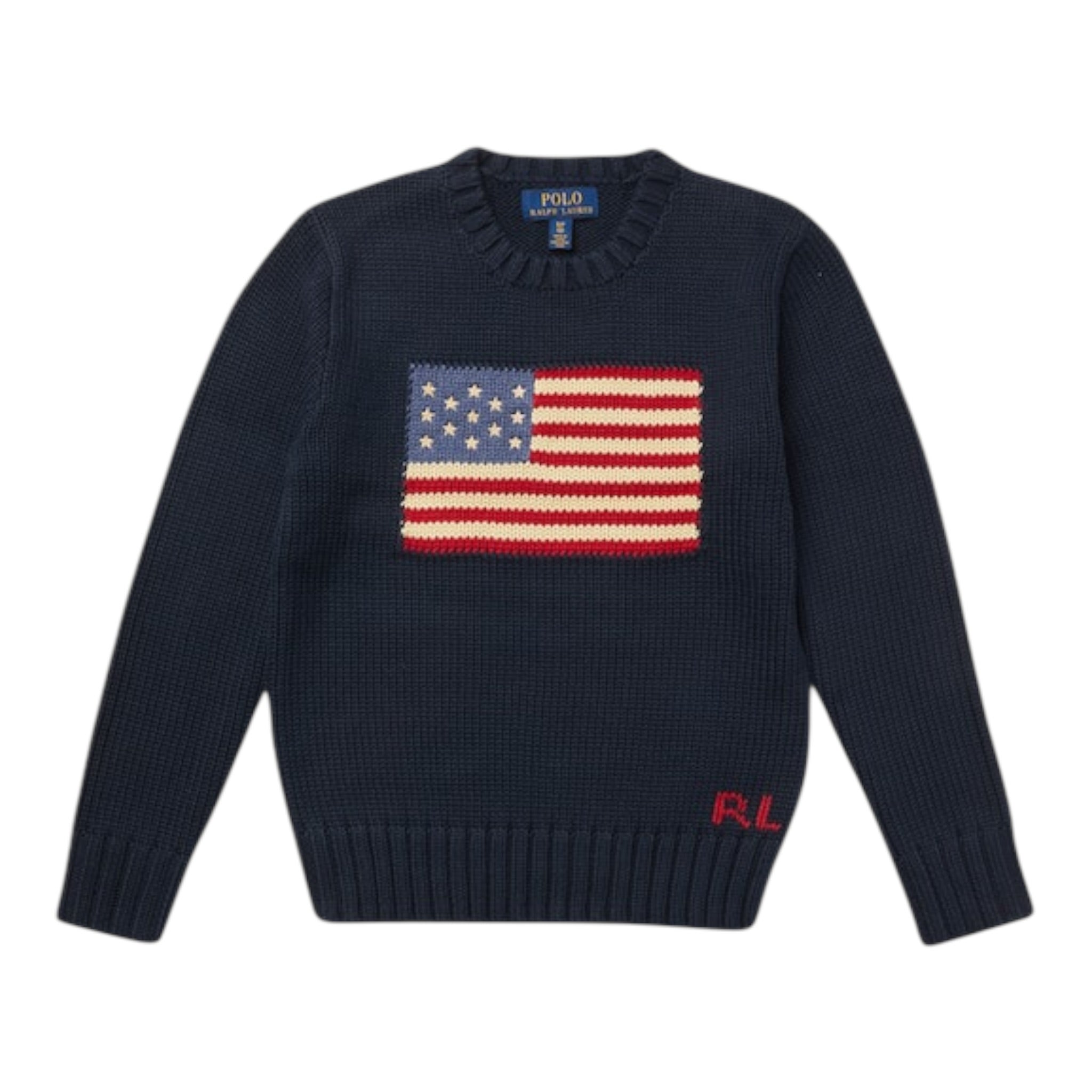 Ralph Lauren Maglia tinta unita con Stampa Blu per Bambino 323668285001 BLU RALPH LAUREN 
