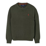 Ralph Lauren Maglia tinta unita con Logo Verde per Bambino 323970429006 VERDE RALPH LAUREN 