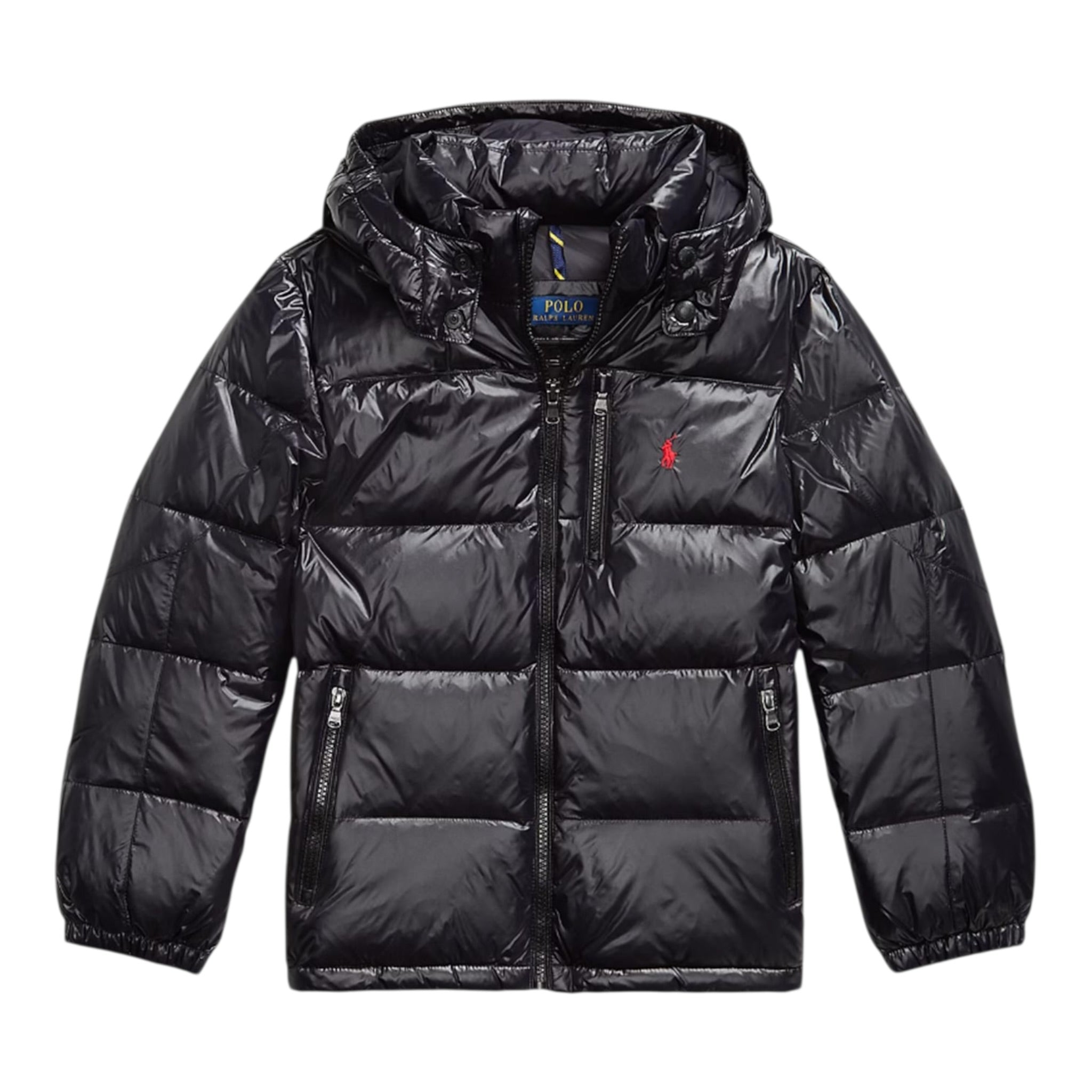 Ralph Lauren Giubbino tinta unita con Zip E Cappuccio Nero per Bambino 323978459001 NERO RALPH LAUREN 