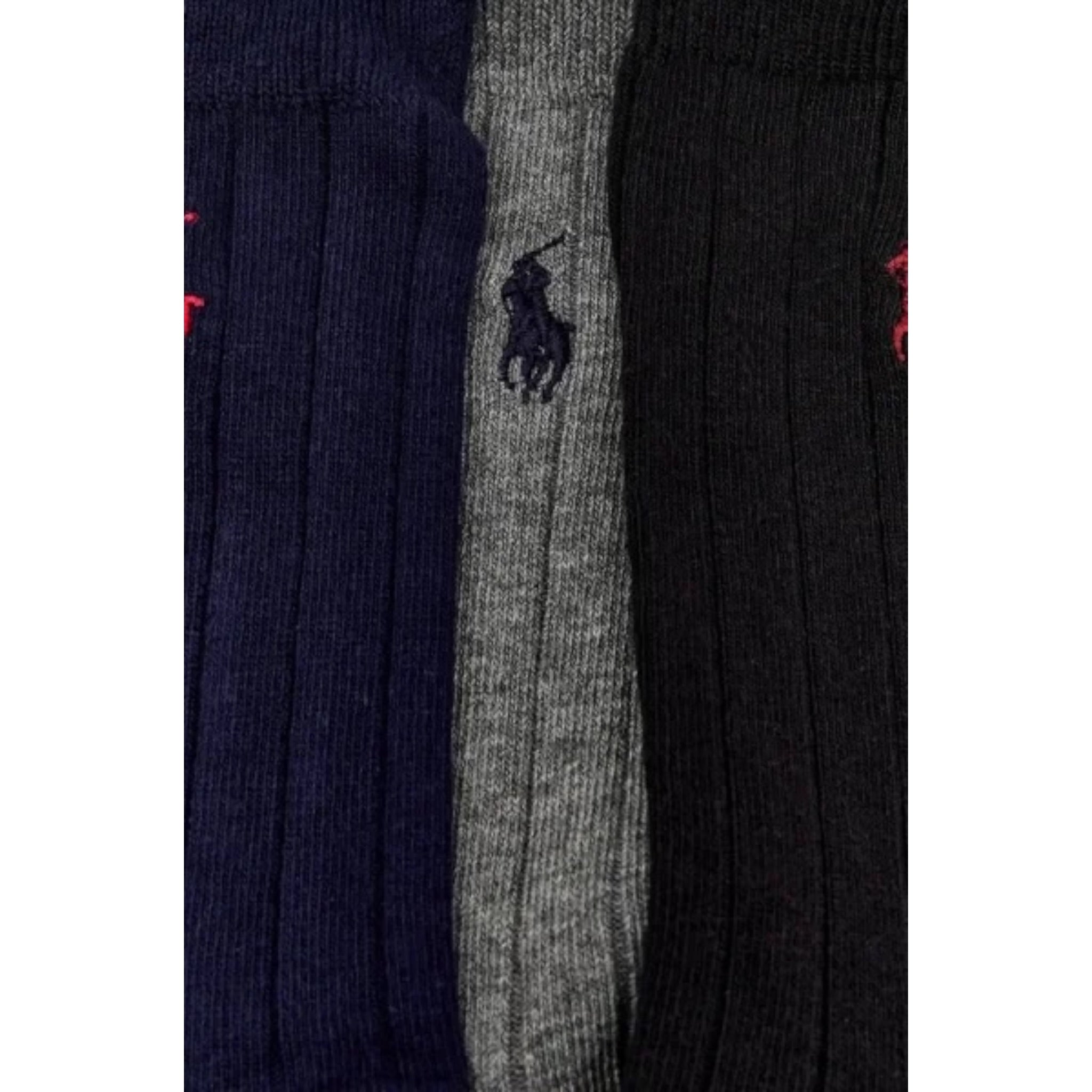 Ralph Lauren Set 3Paia Di Calzini Tricolore Blu per Bambino 443979301001 BLU RALPH LAUREN 