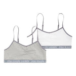 Ralph Lauren Set 2Pz Top Bicolore Bianco/Grigio per Bambina 4P5017 BIANCO/GRIGIO RALPH LAUREN 