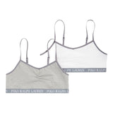 Ralph Lauren Set 2Pz Top Bicolore Bianco/Grigio per Bambina 4P5017 BIANCO/GRIGIO RALPH LAUREN 