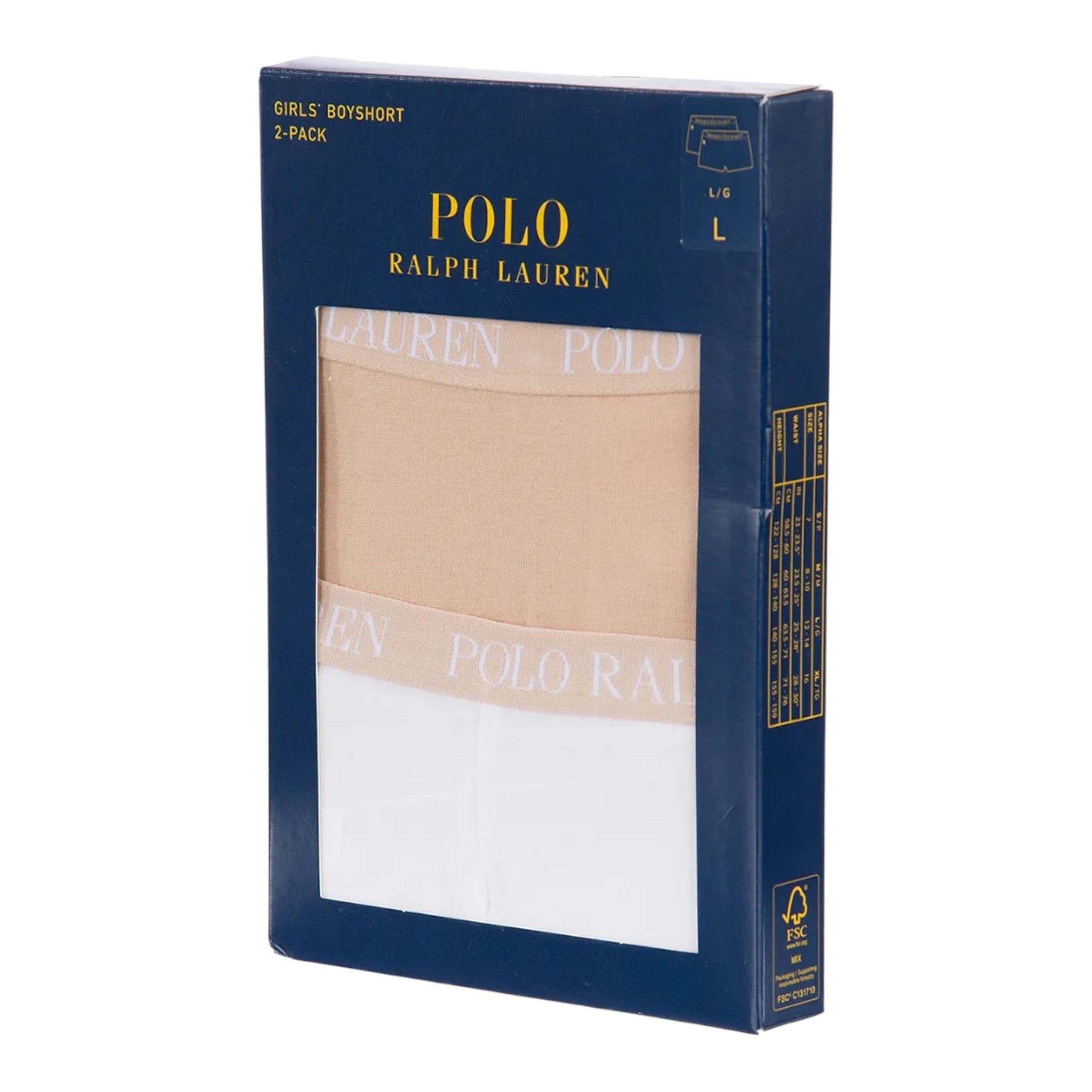 Ralph Lauren 3 Pezzi Slip Bicolore Bianco/Beige per Bambina 4P50188 BIANCO/BEIGE RALPH LAUREN 