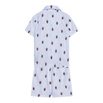 Ralph Lauren Pigiama 2 Pezzi Camicia-Bermuda Bianco/Azzurro per Bambino 9P0139 BIANCO/AZZURRO RALPH LAUREN 