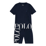 Ralph Lauren Completo 2 Pezzi T-Shirt-Bermuda tinta unita Blu per Bambino 9P0287 BLU RALPH LAUREN 