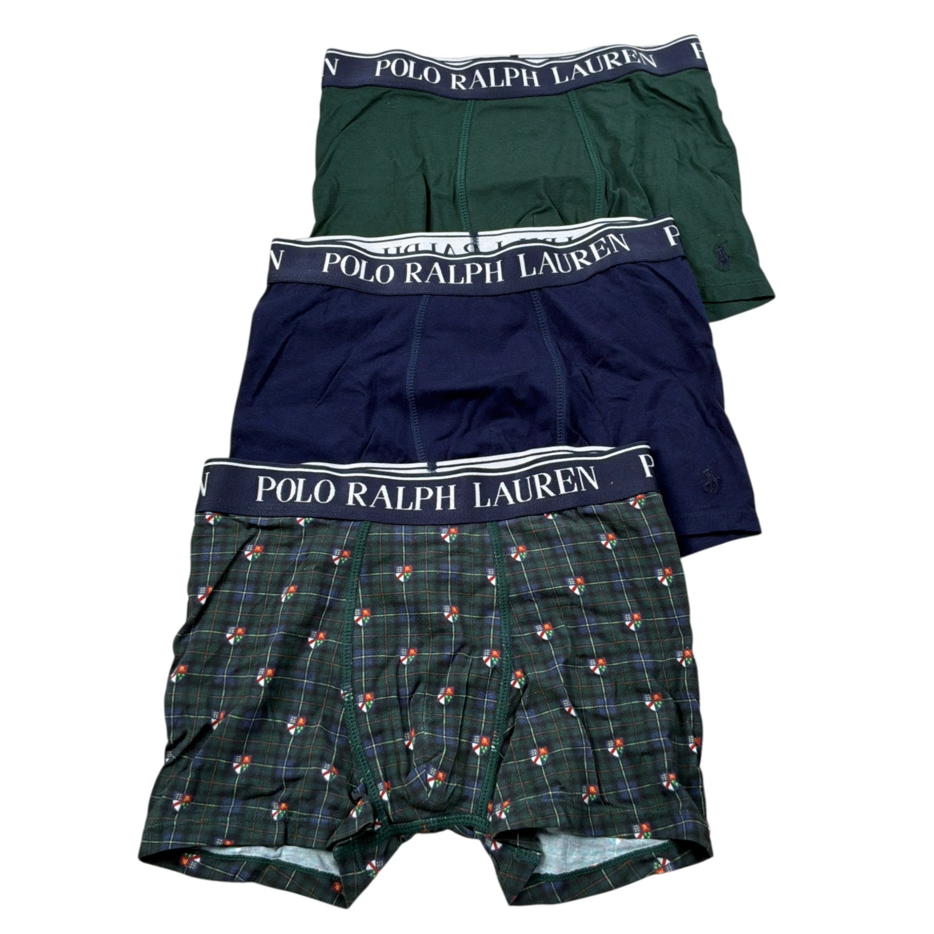 Ralph Lauren Set 3 Pezzi Boxer Bicolore Blu/Verde per Bambino 9P50015 BLU/VERDE RALPH LAUREN 