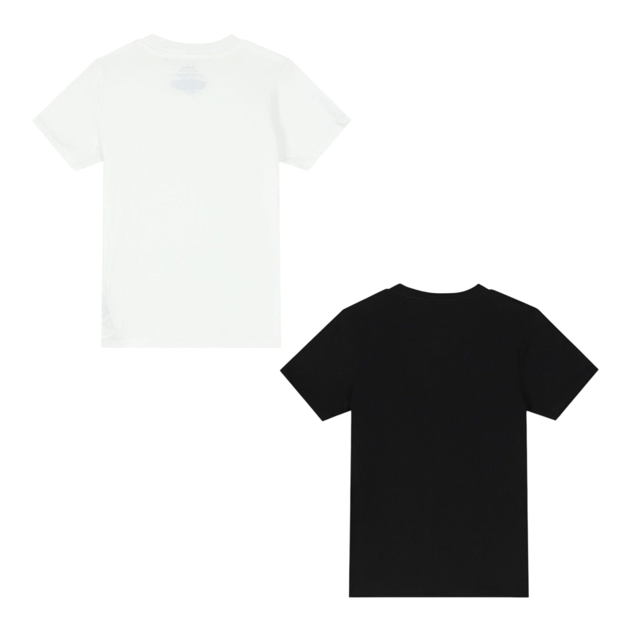 Ralph Lauren Set 2 Pezzi T-Shirt tinta unita Bianco/Nero per Bambino 9P5006 BIANCO/NERO RALPH LAUREN 