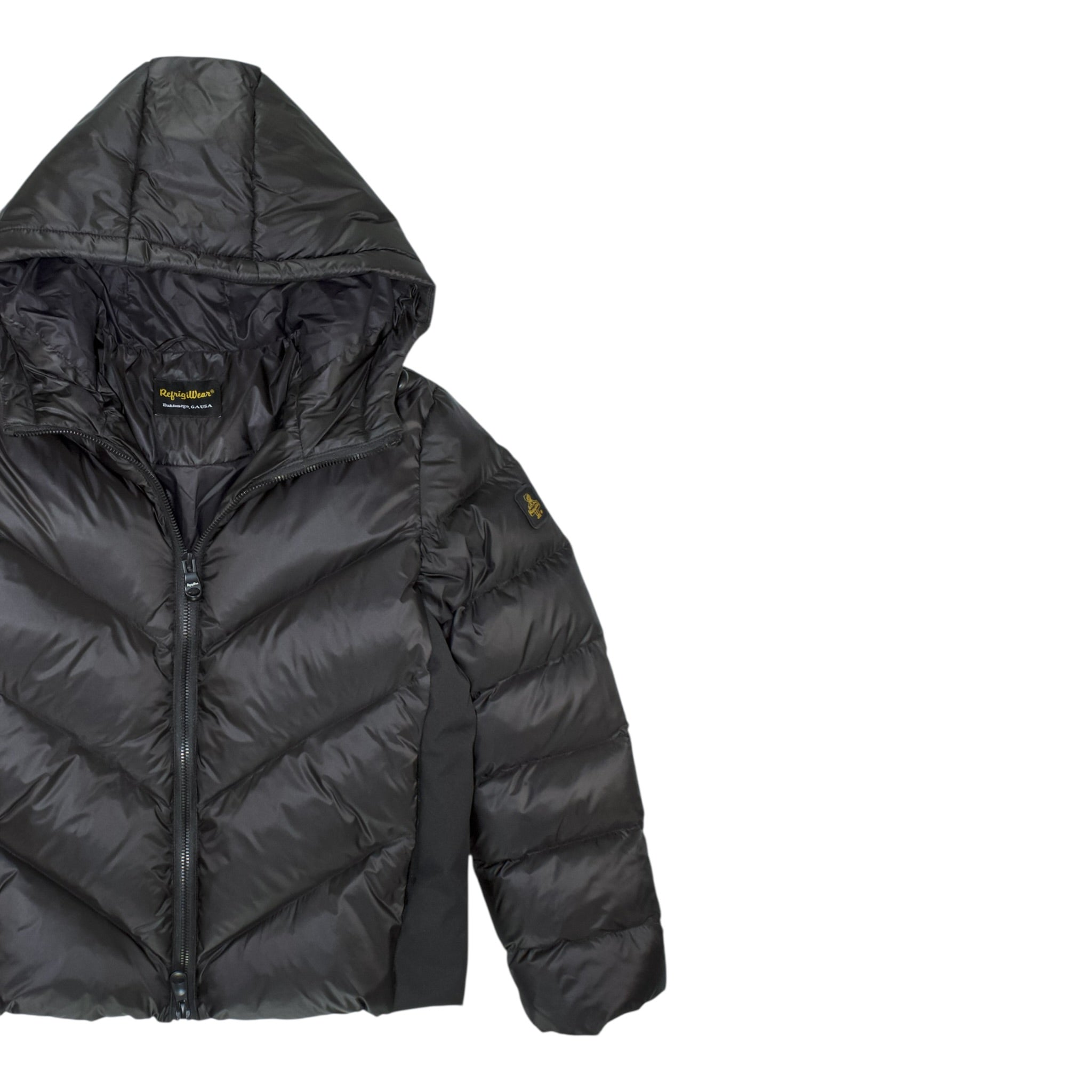 Refrigiwear Giubbino tinta unita con Cappuccio Nero per Bambina RG1408W25 NERO REFRIGIWEAR 