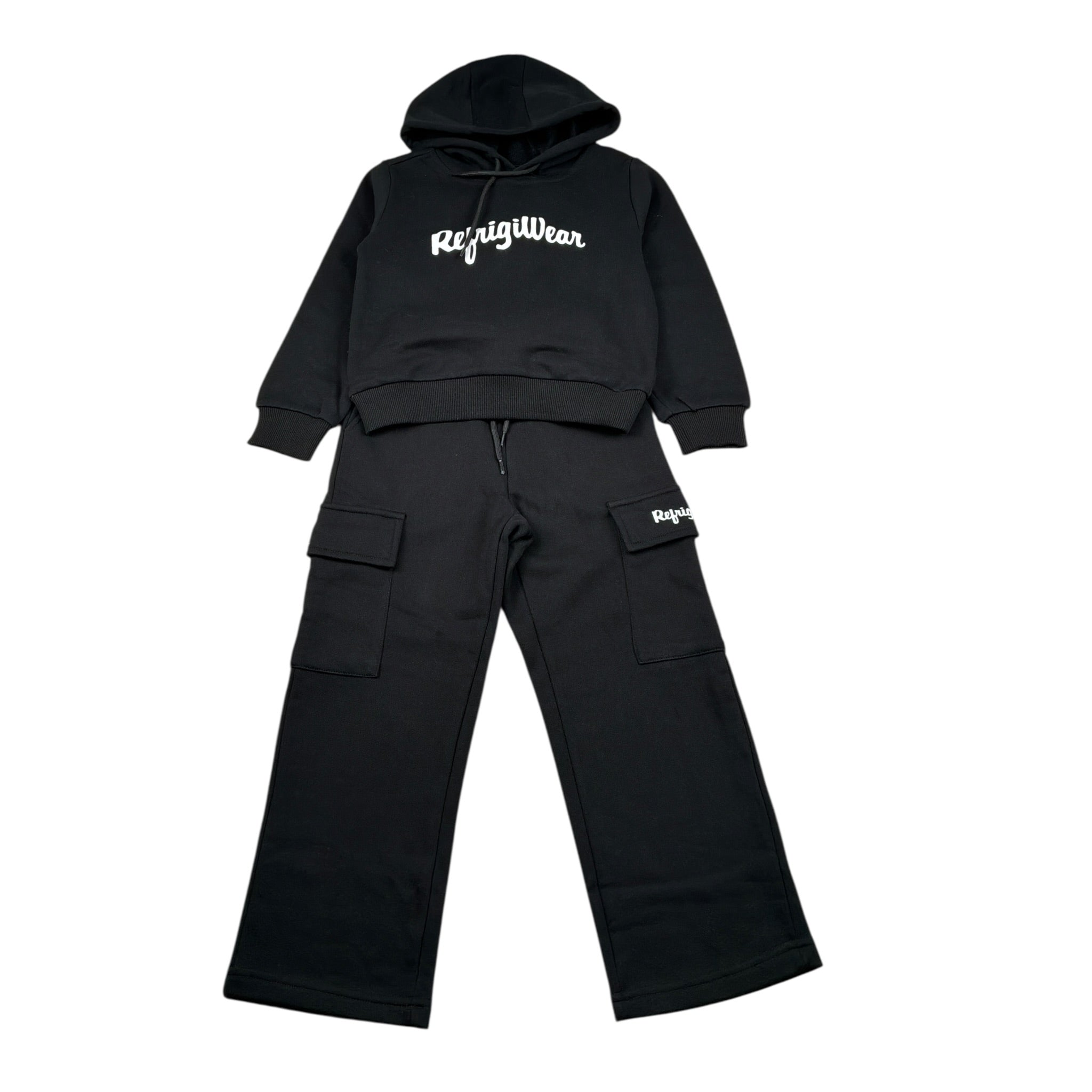 Refrigiwear Completo 2 Pezzi Felpa-Pantalone tinta unita Nero per Bambina RG1481W25 NERO REFRIGIWEAR 