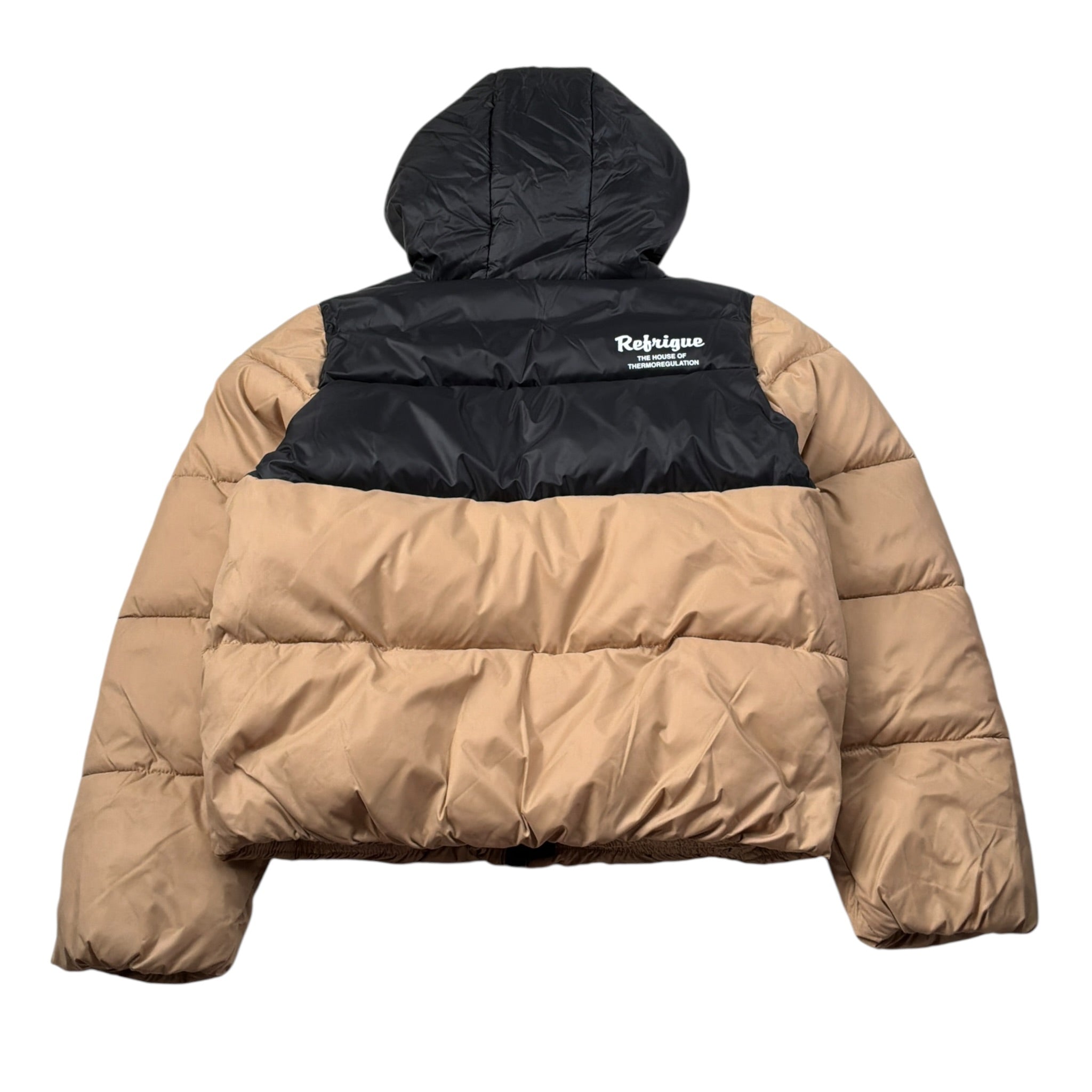 Refrigue Giubbino Bicolore con Cappuccio Nero/Beige per Bambino 2841O00038 NERO/BEIGE REFRIGUE 