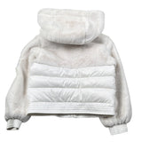 Refrigue Giubbino tinta unita con Cappuccio Bianco per Bambina 2841O00045X BIANCO REFRIGUE 