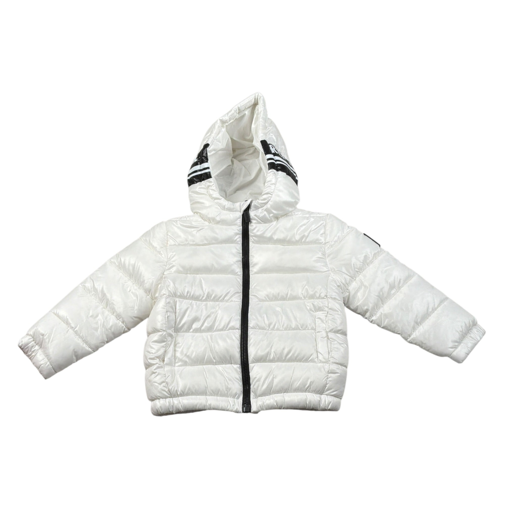 Refrigue Giubbino tinta unita con Zip Cappuccio Bianco per Neonato 2871O00011X BIANCO REFRIGUE 