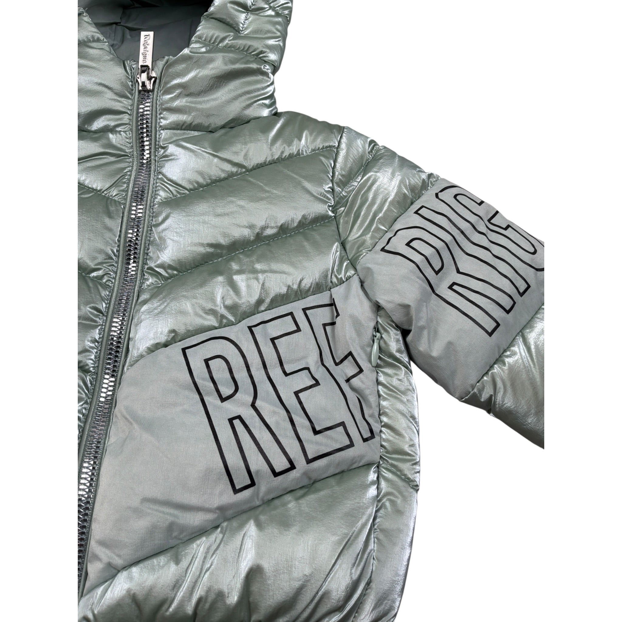 Refrigue Giubbino tinta unita con Zip Verde per Neonata 2881O00003 VERDE REFRIGUE 