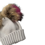 Regina Cappello tinta unita con Pon Pon Grigio per Bambina 80102 GRIGIO REGINA 