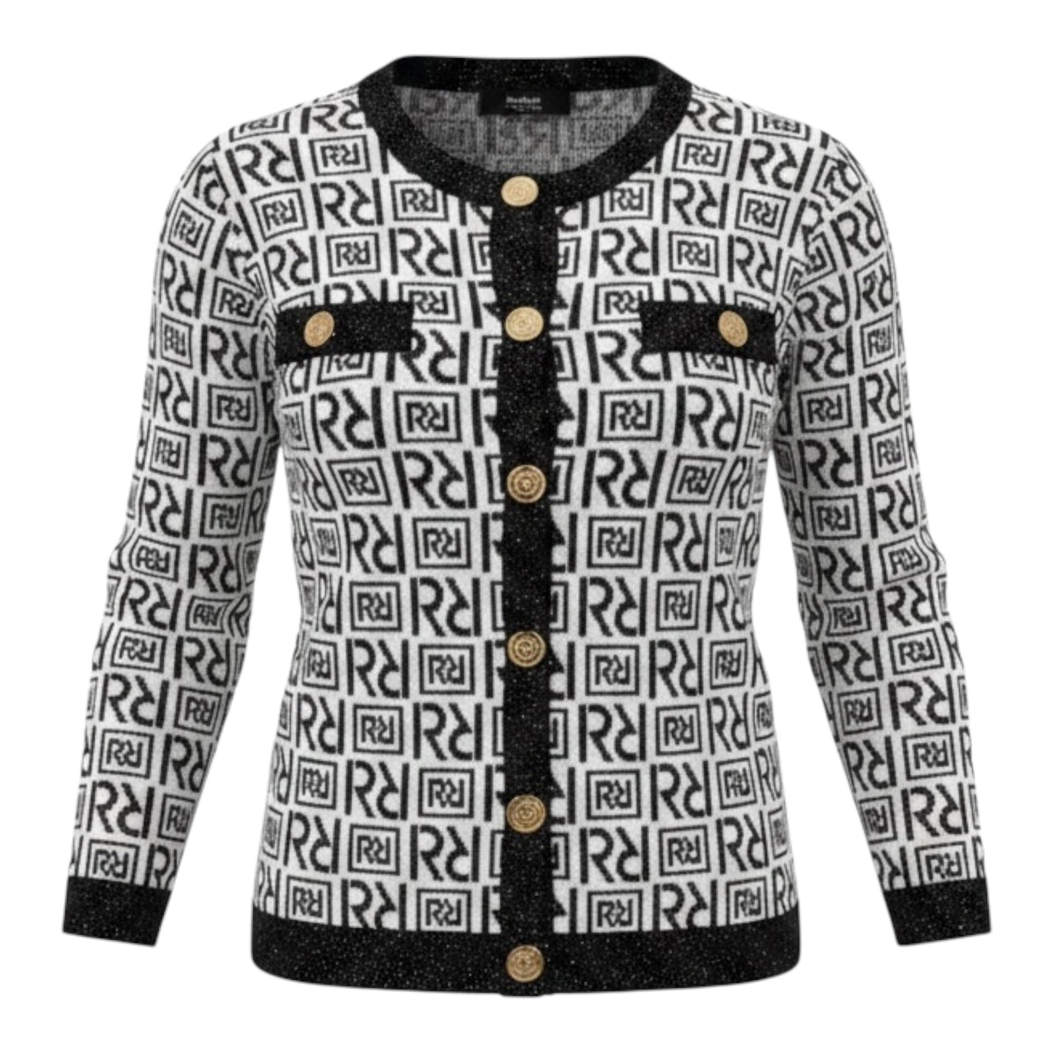 Relish Cardigan Bicolore Logato Bianco/Nero per Bambina RGP2402637 BIANCO/NERO RELISH 