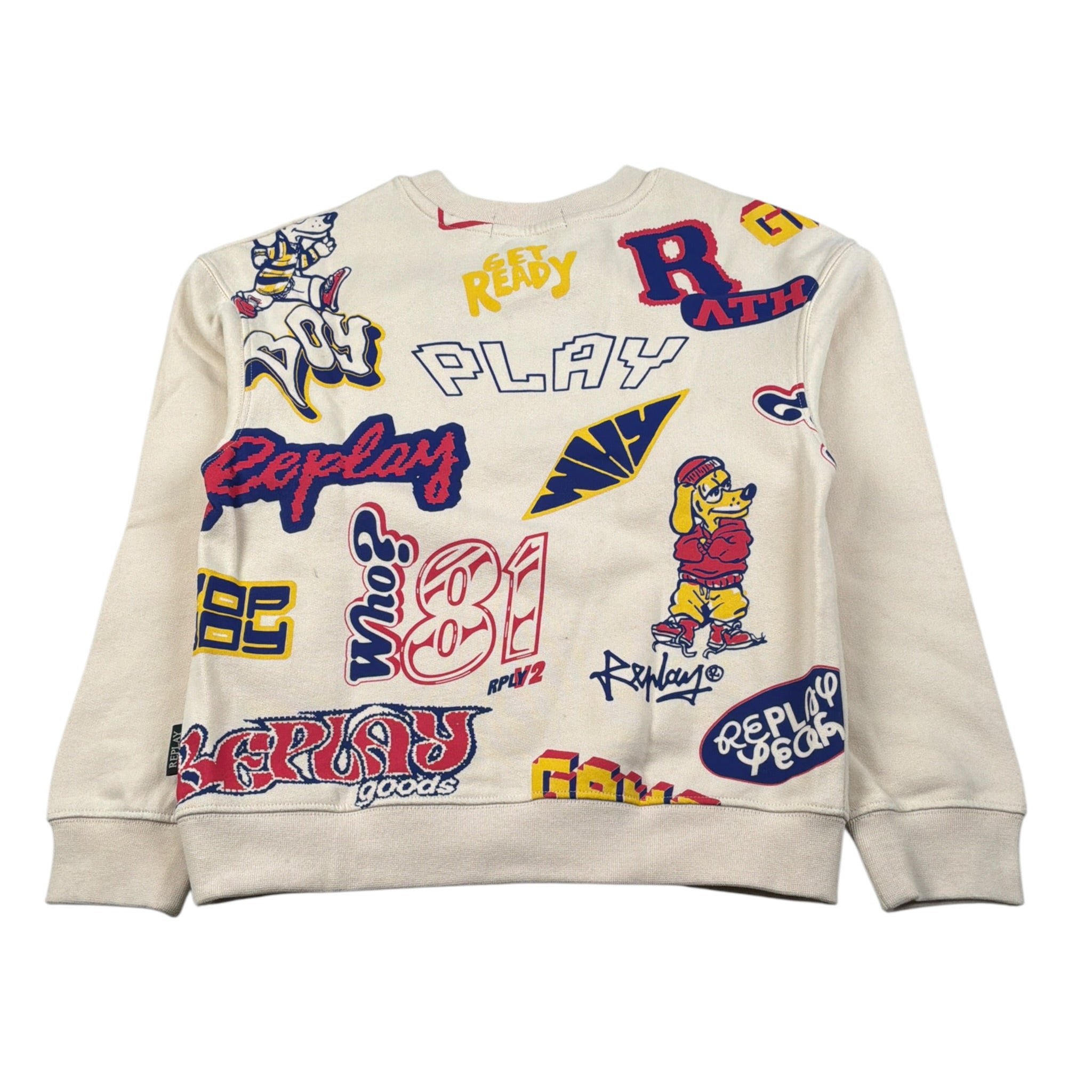 Replay Felpa Xhiusa Girocollo tinta unita Beige per Bambino SB2067 BEIGE REPLAY 