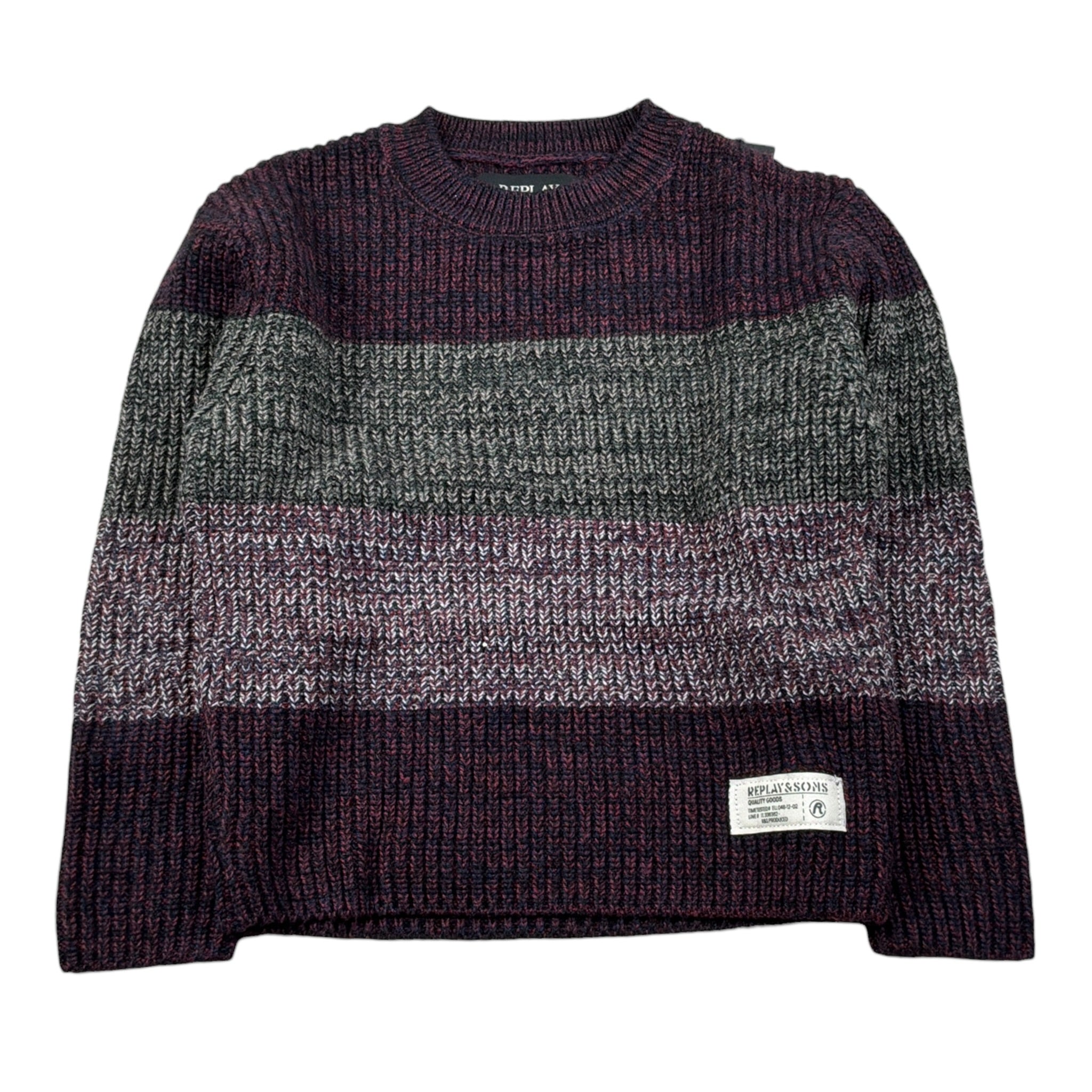 Replay Maglia Girocollo Tricolore Multicolor per Bambino SB5071 MULTICOLOR REPLAY 
