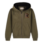 Roy Roger'S Felpa con Zip E Cappuccio tinta unita Verde per Bambino RB137 VERDE ROY ROGER'S 