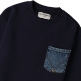Roy Roger'S Felpa tinta unita Girocollo con Taschino Blu per Bambino RF100 BLU ROY ROGER'S 