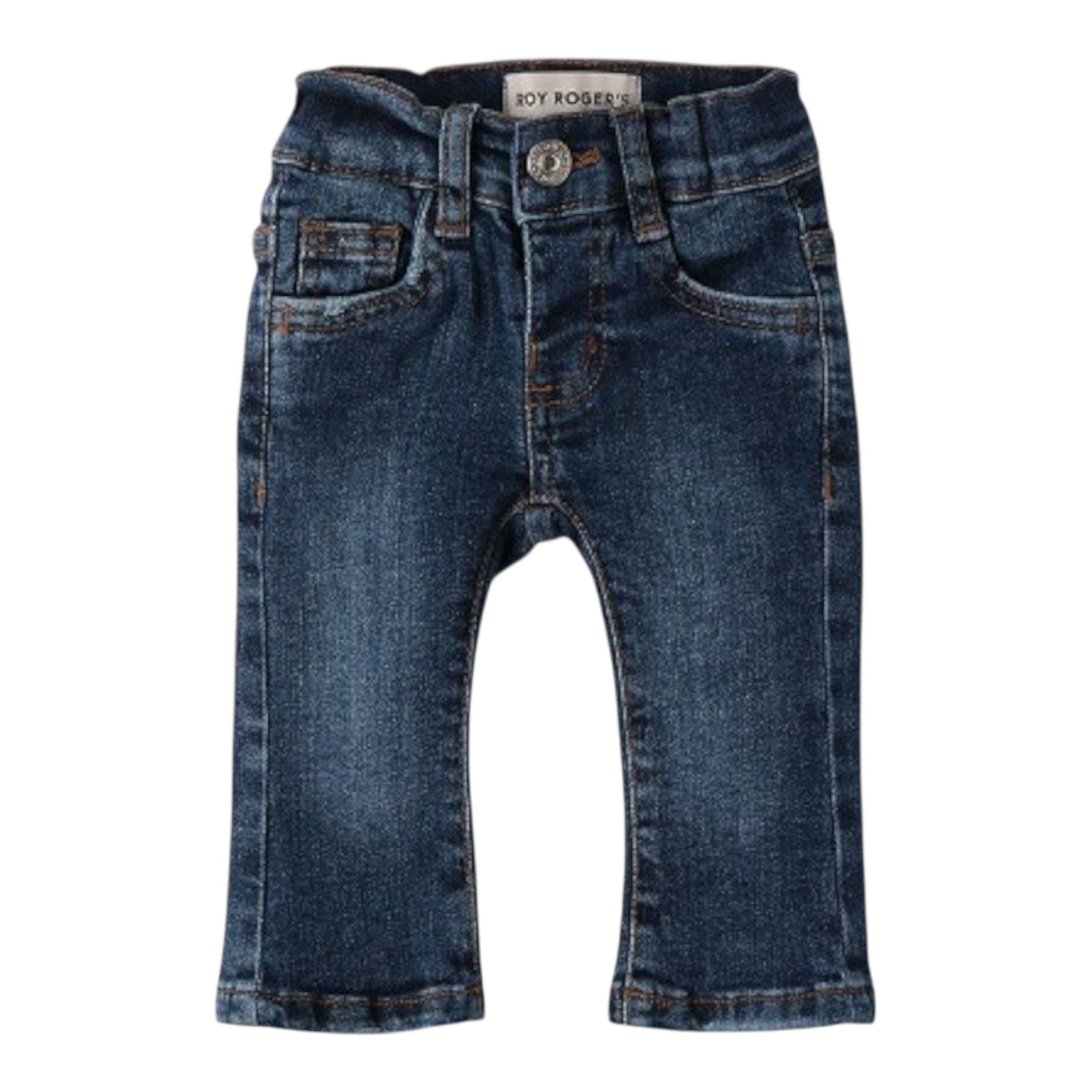 Roy Roger'S Jeans tinta unita con Girovita Regolabile Blu per Neonato RF196 BLU ROY ROGER'S 
