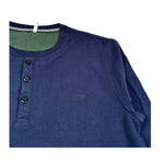 Sun68 Shirt Girocollo tinta unita con Bottoni Blu per Bambino T40304 BLU SUN68 