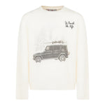 Saint Barth Maglia Girocollo tinta unita con Stampa Panna per Bambino 001901594I PANNA SAINT BARTH 