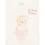 Saint Barth Maglia Girocollo tinta unita con Ricami Panna per Bambina 01762I PANNA SAINT BARTH 