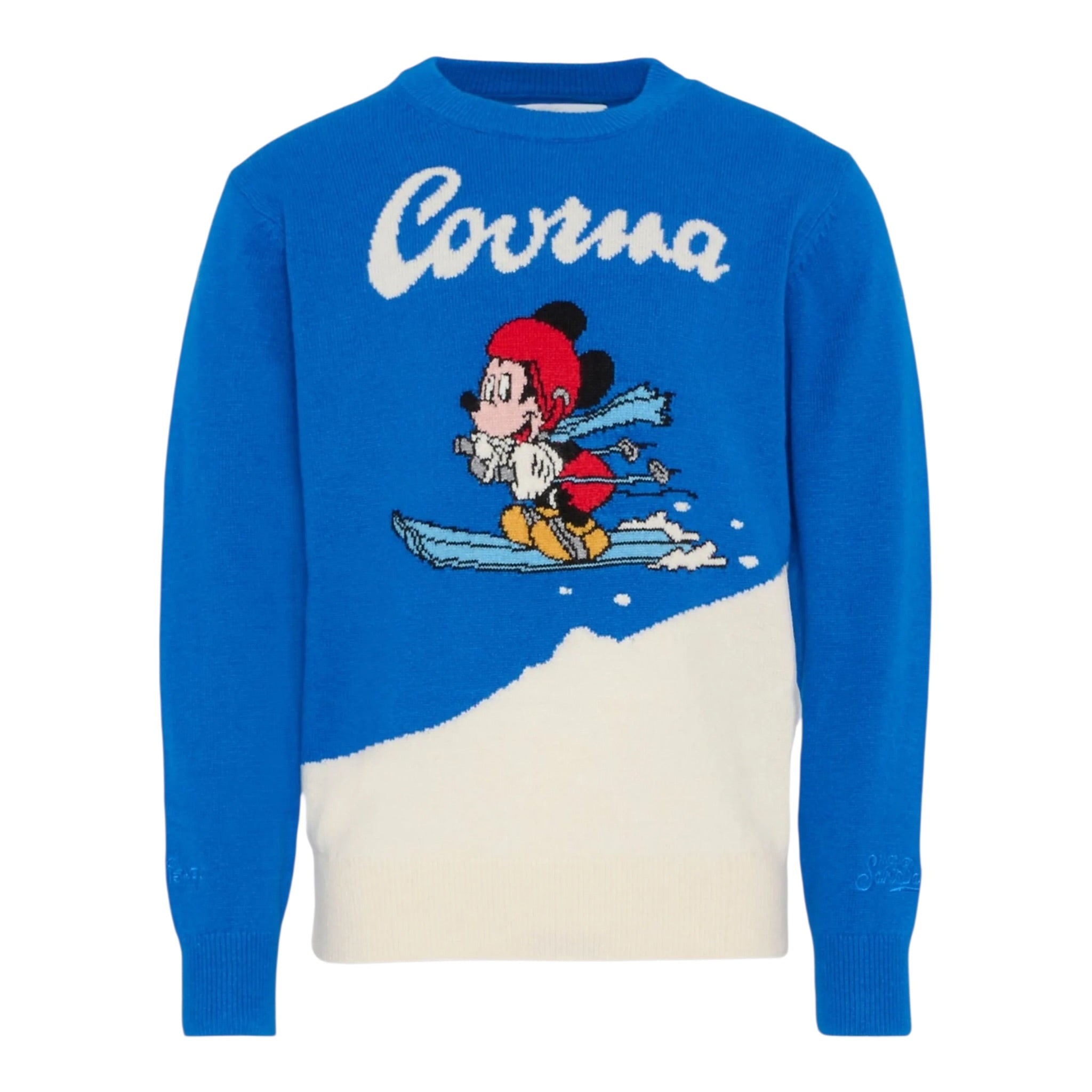 Saint Barth Maglia tinta unita con Stampa Blu per Bambino 023552J BLU SAINT BARTH 