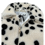 Saint Barth Pelliccia tinta unita con Zip E Stampa Cane Panna per Bambina ABELJRR PANNA SAINT BARTH 