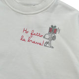 Saint Barth Felpa Girocollo tinta unita con Stampa Bianco per Bambina BRIONYSNOOPY BIANCO SAINT BARTH 