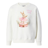 Saint Barth Felpa Chiusa Girocollo tinta unita con Stampa Bianco per Bambina BRN0002 BIANCO SAINT BARTH 