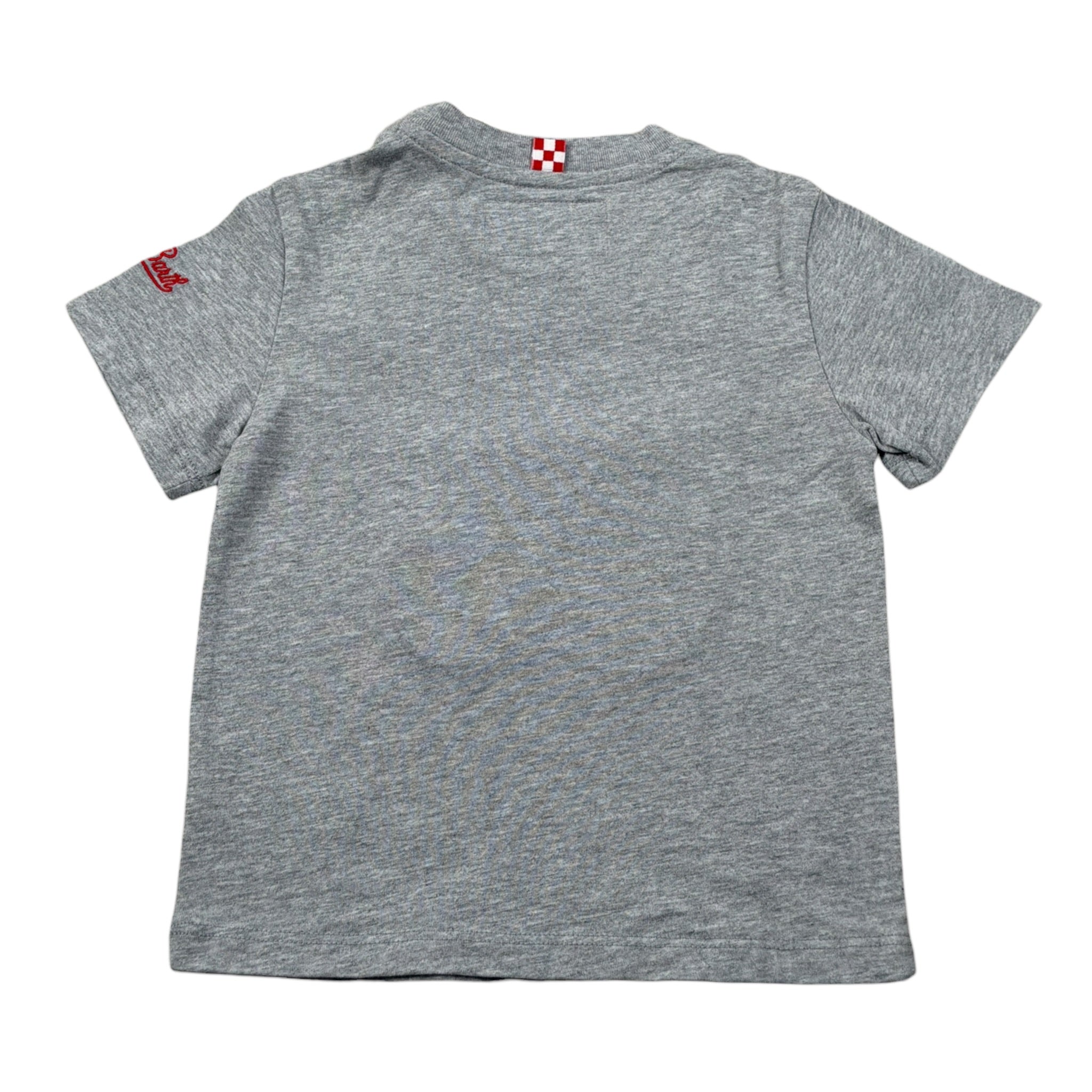 Saint Barth Shirt Girocollo tinta unita con Logo Grigio per Neonato CAM000100864 GRIGIO SAINT BARTH 