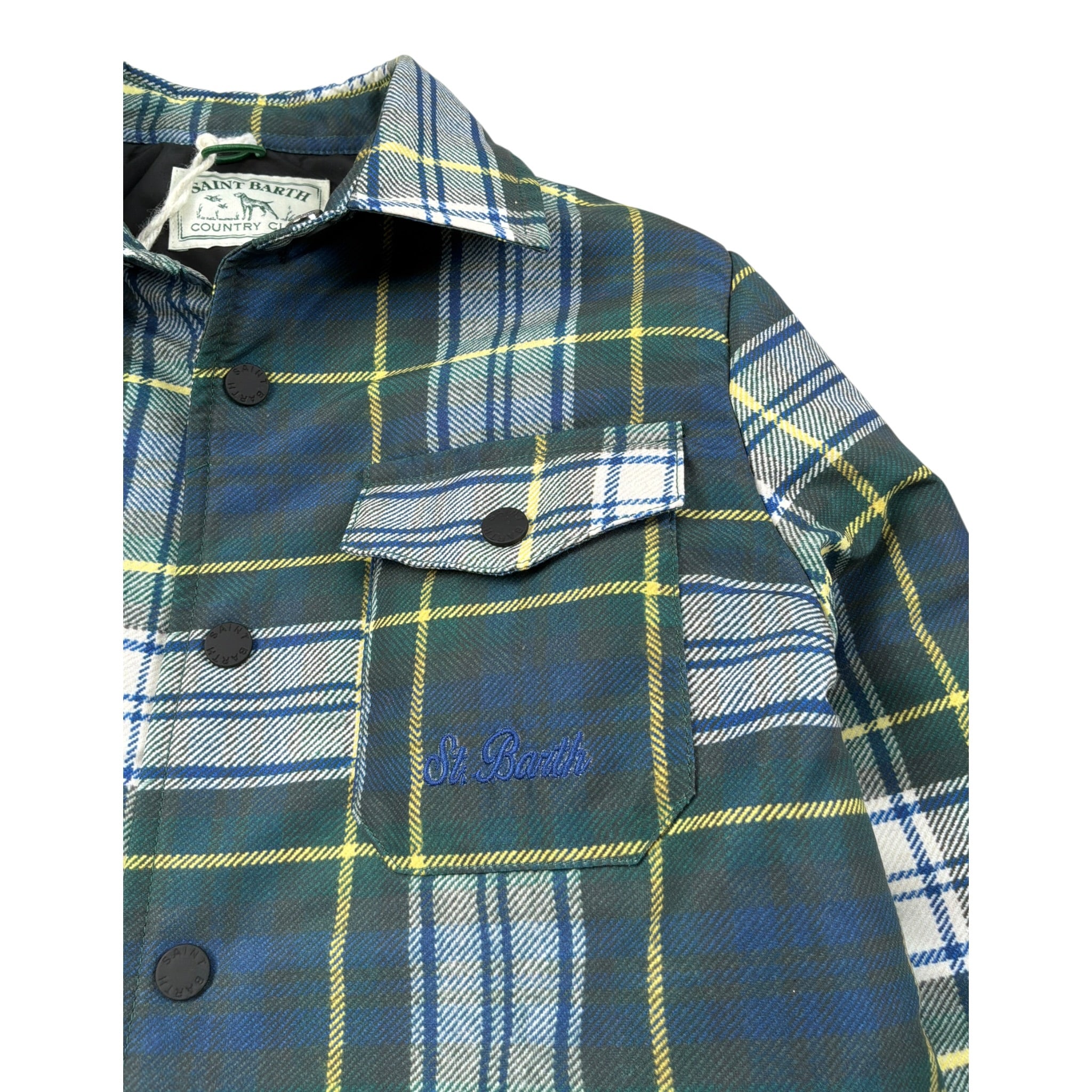 Saint Barth Giubbino Stampa Fantasia Modello Camicia Verde per Bambino CHALETJR VERDE SAINT BARTH 