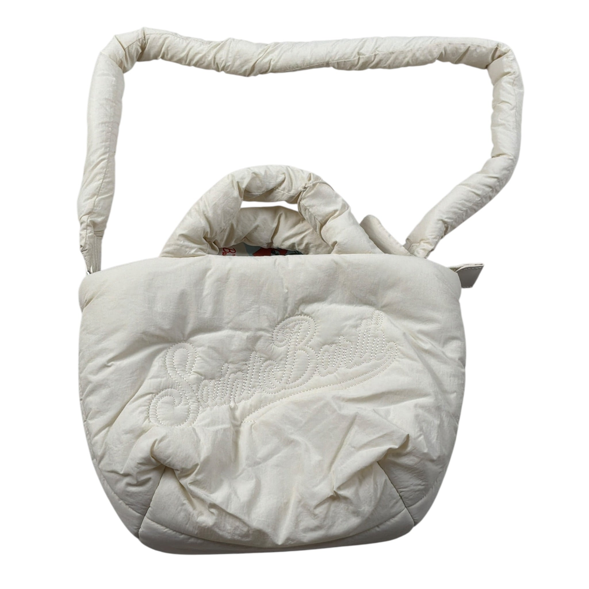 Saint Barth Borsa tinta unita con Logo Panna per Bambina COL0021 BPANNA SAINT BARTH 