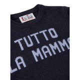 Saint Barth Maglia Girocollo tinta unita con Stampa Blu per Bambino DOU000101615L BLU SAINT BARTH 