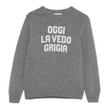 Saint Barth Maglia tinta unita con Stampa Grigio per Bambino DOU000101631 GRIGIO SAINT BARTH 