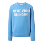 Saint Barth Maglia tinta unita con Stampa Azzurro per Bambino DOU000101635IX AZZURRO SAINT BARTH 