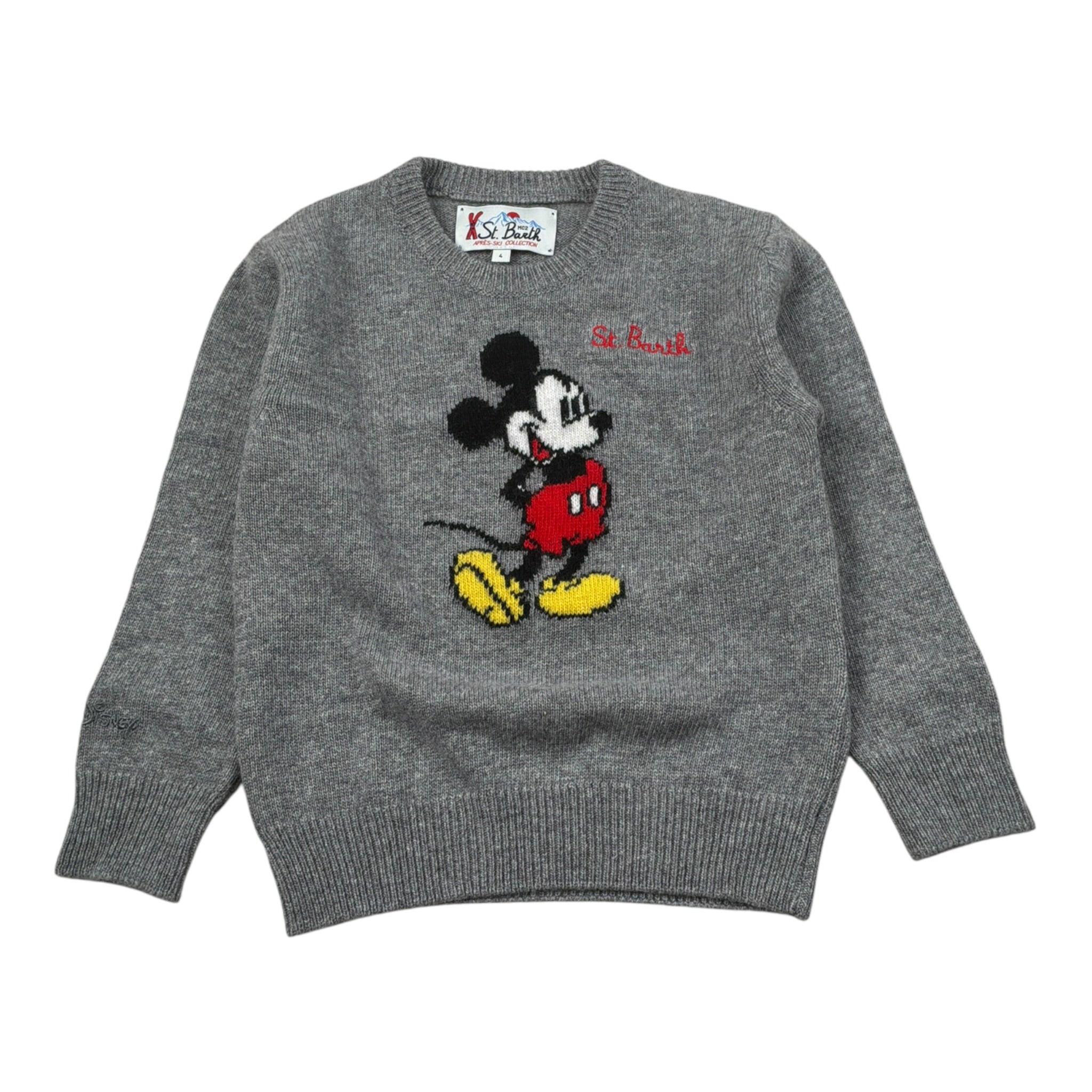 Saint Barth Maglia Girocollo tinta unita Grigio per Bambino DOU000101789I GRIGIO SAINT BARTH 
