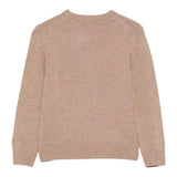 Saint Barth Maglia tinta unita con Stampa Beige per Bambina DOU0001 BEIGE SAINT BARTH 
