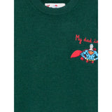 Saint Barth Maglia tinta unita con Ricamo Verde per Neonato DOU0021N VERDE SAINT BARTH 
