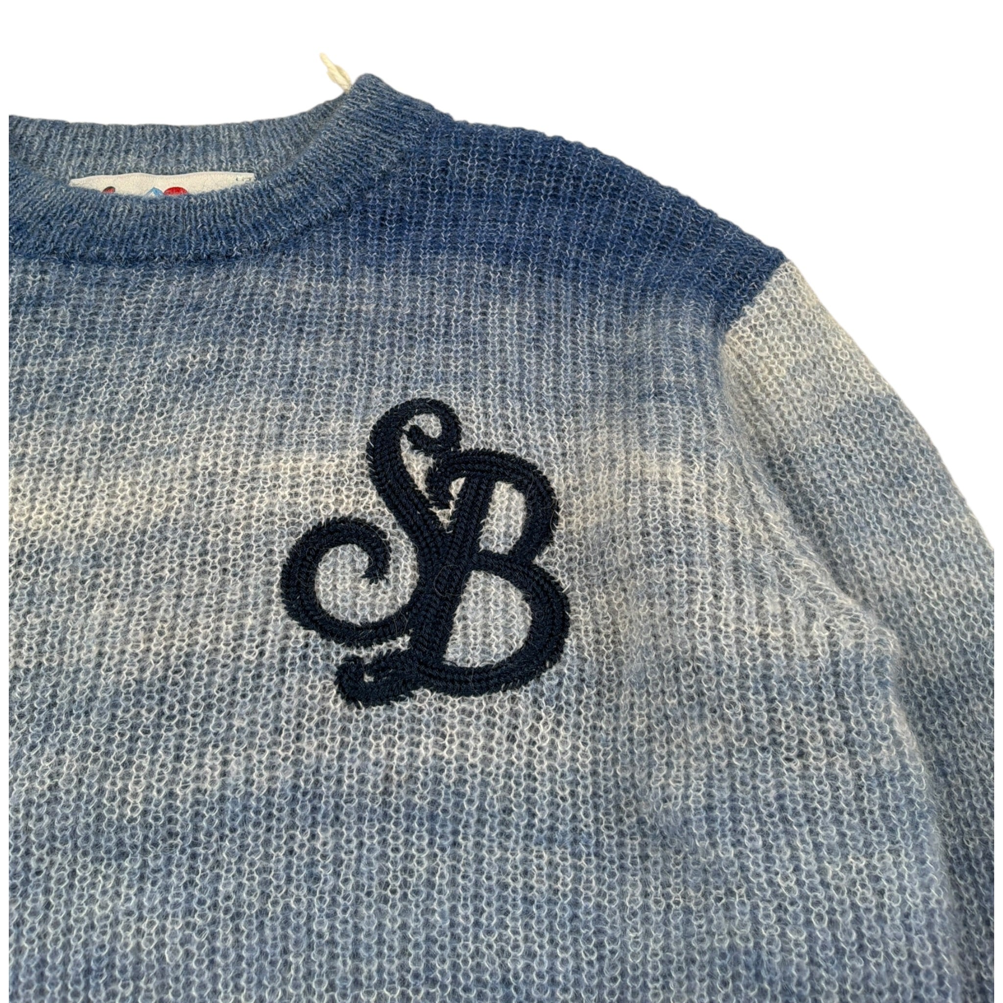 Saint Barth Maglia Girocollo con Stampa Blu per Bambina DUSK BLU SAINT BARTH 