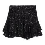 Saint Barth Gonna tinta unita con Paillettes Nero per Bambina EIV003 NERO SAINT BARTH 