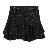 Saint Barth Gonna tinta unita con Paillettes Nero per Bambina EIV003 NERO SAINT BARTH 