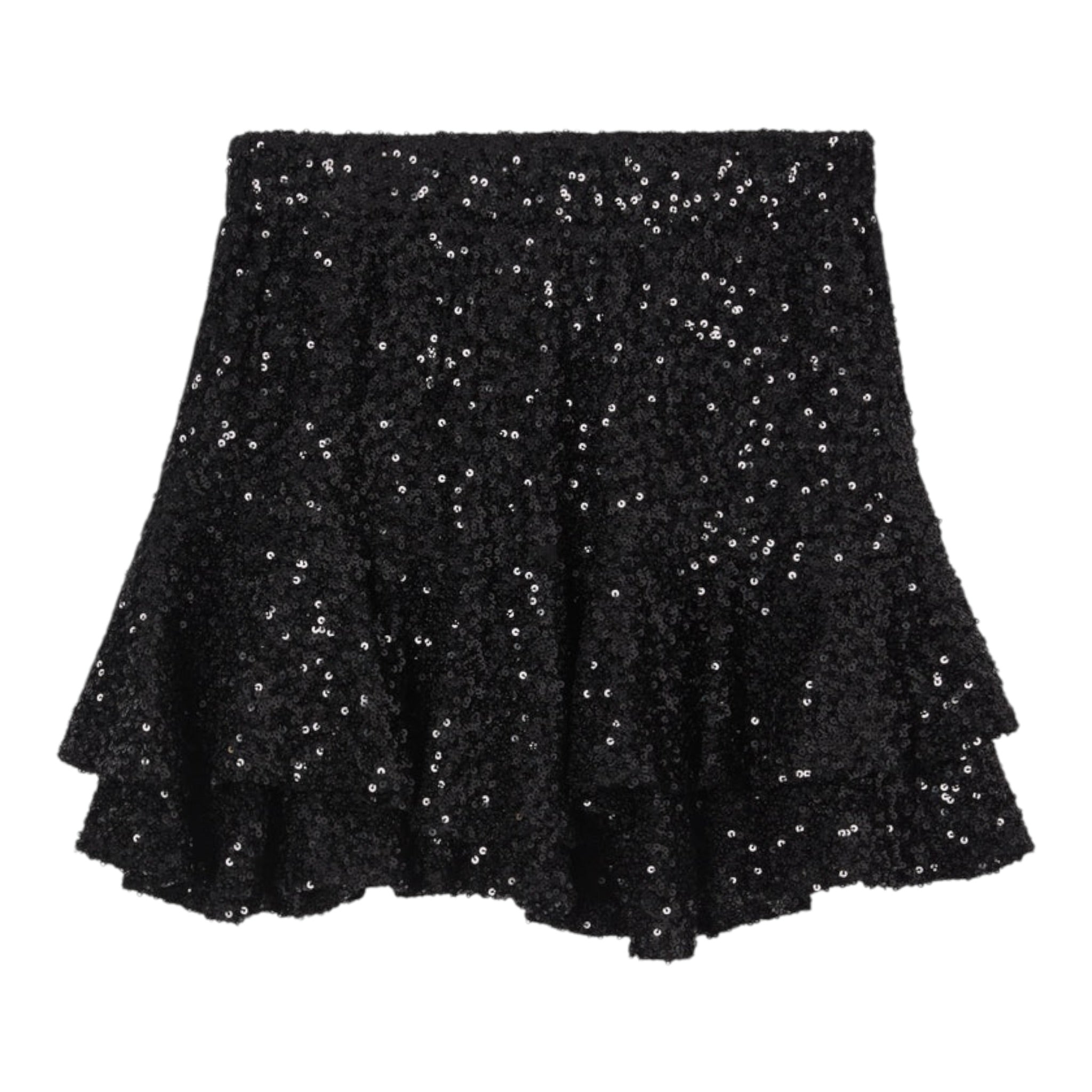 Saint Barth Gonna tinta unita con Paillettes Nero per Bambina EIV003 NERO SAINT BARTH 