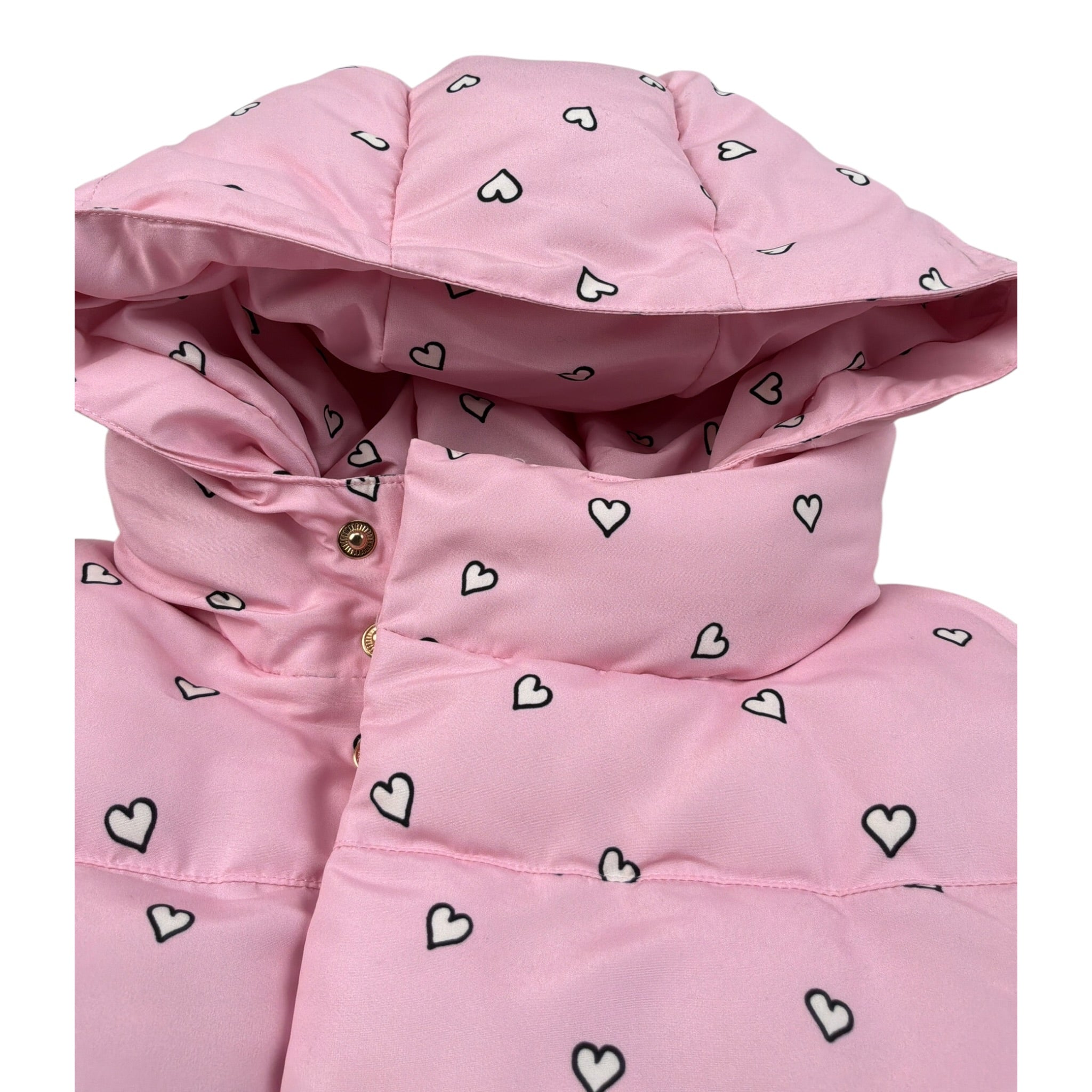 Saint Barth Giubbino tinta unita con Cappuccio Rosa per Bambina GENEVE ROSA SAINT BARTH 