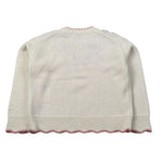 Saint Barth Maglia Girocollo tinta unita con Ricami Panna per Bambina GRETTA PANNA SAINT BARTH 