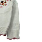 Saint Barth Maglia Girocollo tinta unita con Ricami Panna per Bambina GRETTA PANNA SAINT BARTH 
