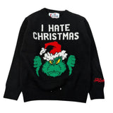 Saint Barth Maglia Girocollo tinta unita con Stampa Nero per Bambina GRINCHBOO NERO SAINT BARTH 